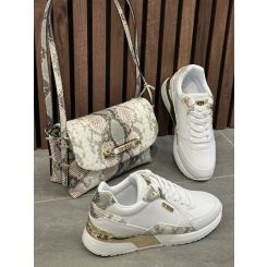 Guess - Lefia Flap Shoulder Bag - Beige