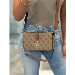Guess - Zamira Top Zip Shoulder Bag - Bruin