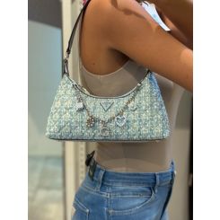 Guess - Everlee Top Zip Shoulder Bag - Blauw