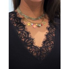 Guess - Raquel Lace Seamless Top - Zwart