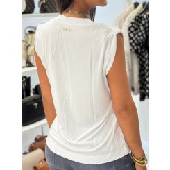 Guess - Vn Eleveted Basic Top - Wit