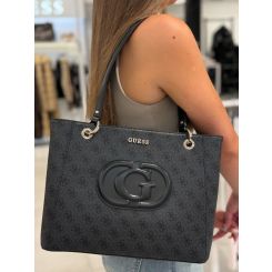 Guess - Eco Mietta Flap Shoulder Bag - Zwart