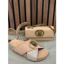 Kurt Geiger - Chelsea Cross Strap - Roze