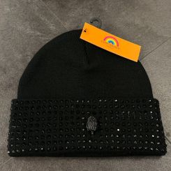 Kurt Geiger - Crystal Cuff Beanie - Zwart