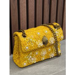 Kurt Geiger - Raffia Mini Kensington - Geel