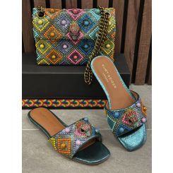 Kurt Geiger - Kensington Flat Jewel - Blauw