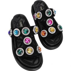 Kurt Geiger - Orson Crystal Sandal - Zwart