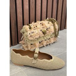 Kurt Geiger - Tweed Mini Kensington - Beige