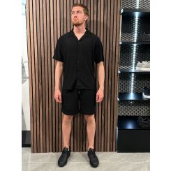 Malelions - Men Seersucker Shirt - Zwart