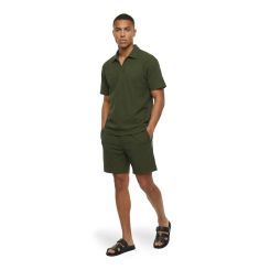 Malelions - Men Emblem Seersucker Shorts - Groen