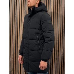 Malelions - Men Mid Lenght Puffer Jacket - Zwart