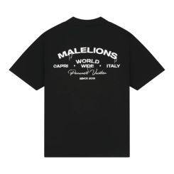 Malelions - Men Permanent Vacation T-shirt - Zwart