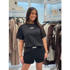 Malelions - Woman Patch Logo T-shirt - Zwart