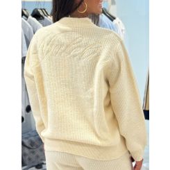Malelions - Women Oversized Knit Set - Beige