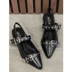 Poelman - Slingbacks - Zwart