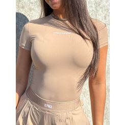 Unique The Label - Giselle Short Sleeve - Beige