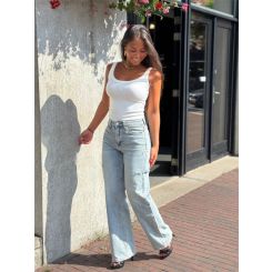 Unique The Label - June Wide Leg Jeans - Blauw