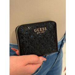 Guess - Yarmilla Slg Small Zip Around - Zwart