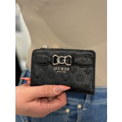 Guess - Arlena Logo Zip Around Card Case - Zwart