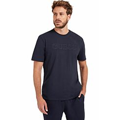 Guess - Ss Alphy T-shirt - Donkerblauw