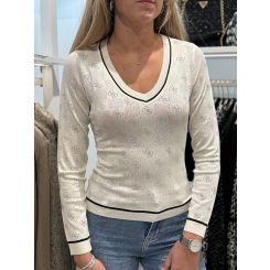 Guess - Rosie 4G Vn Ls Sweater - Wit