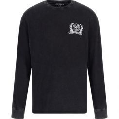 Guess - Ls Bsc Guess Crest Logo Tee - Grijs