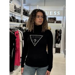 Guess - Piper Triangle Logo TN LS Sweater - Zwart