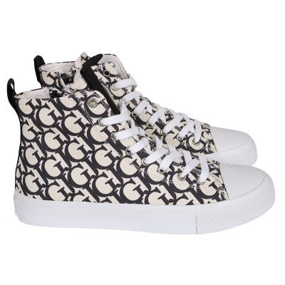 Witte sneaker met witte zool Guess